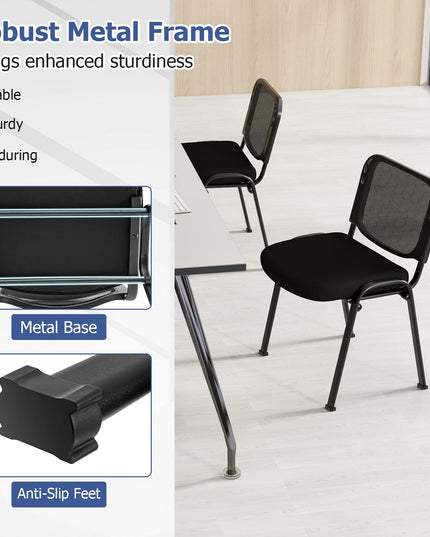 Giantex Set of 5 Conference Chair Elegant Design Stackable Office Waiting Room Guest Reception (32 H)