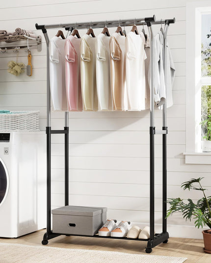 Portant à vêtements portable Giantex avec hauteur réglable et roulettes
