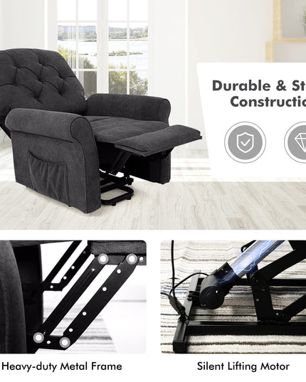 Giantex Power Lift Chair Electric Recliner for Elderly, Adjustable Backrest Footrest