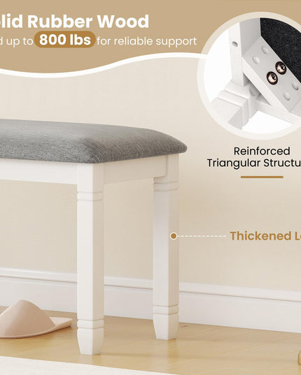 Giantex Upholstered Dining Bench with Padded Seat