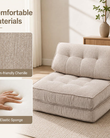 Giantex 3-in-1 Folding Sofa Bed with Bolster & Pillow
