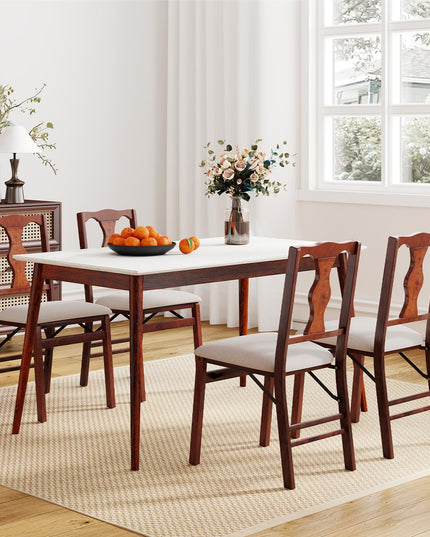 Giantex Folding Dining Chairs Set of 2/4 Upholstered Dining Chairs