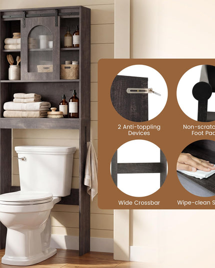 Giantex Over The Toilet Storage Cabinet for Bathroom Laundry
