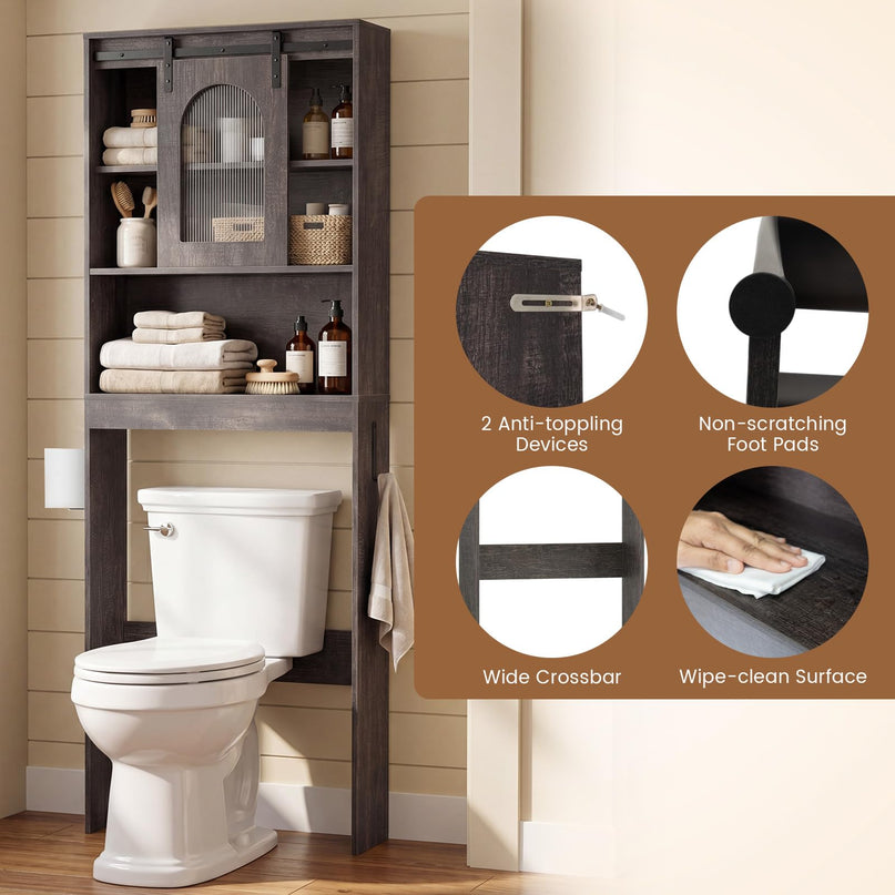 Giantex Over The Toilet Storage Cabinet for Bathroom Laundry