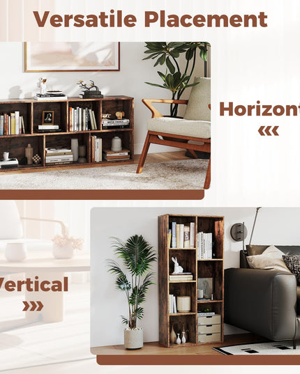 Giantex Floor Standing Open Bookshelf w/Storage Shelves