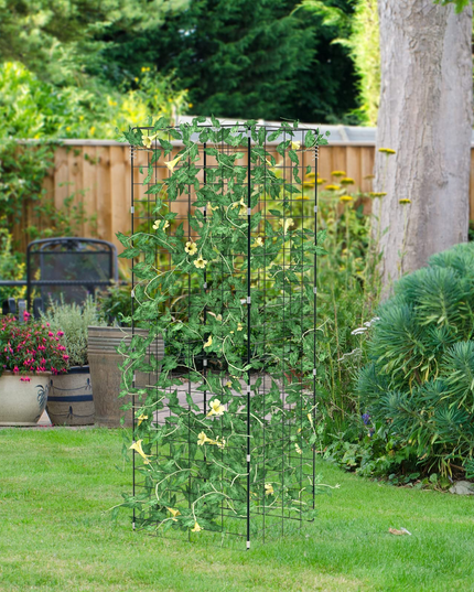 8 Panels Cucumber Trellis, A-Frame Garden Trellis for Plant Climbing