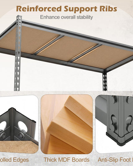Giantex 5-Tier Metal Storage Shelves(48" x 18" x 72")