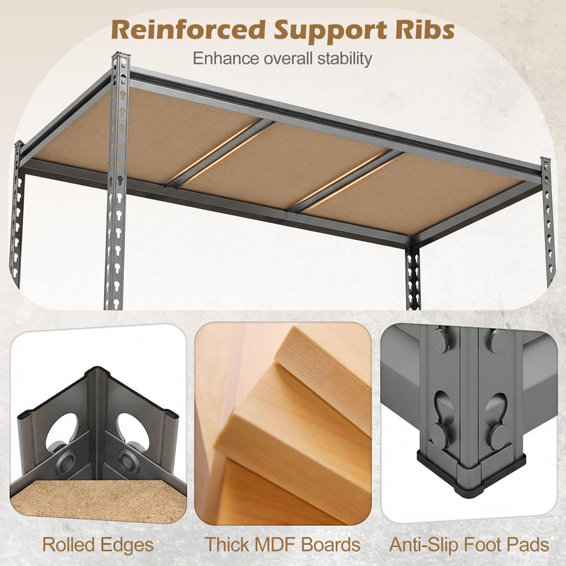 Giantex 5-Tier Metal Storage Shelves(48" x 18" x 72")