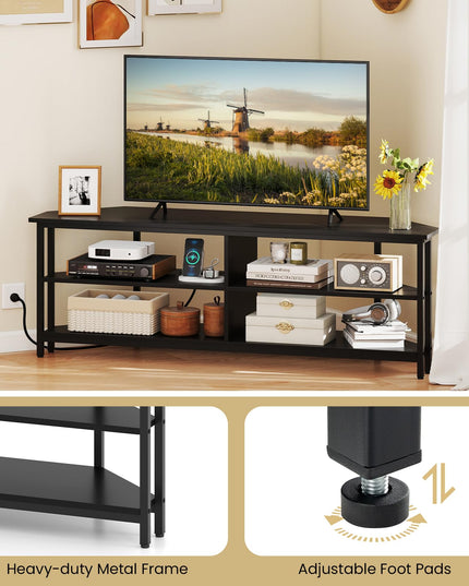 Giantex Corner TV Stand for 65 Inch TV