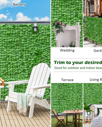 Giantex 118" x 39.4" Artificial Hedges Fence Faux Ivy Vine Greenery Wall