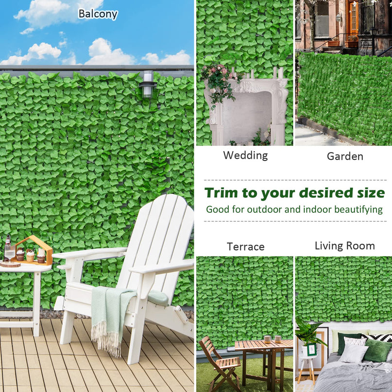 Giantex 118" x 39.4" Artificial Hedges Fence Faux Ivy Vine Greenery Wall