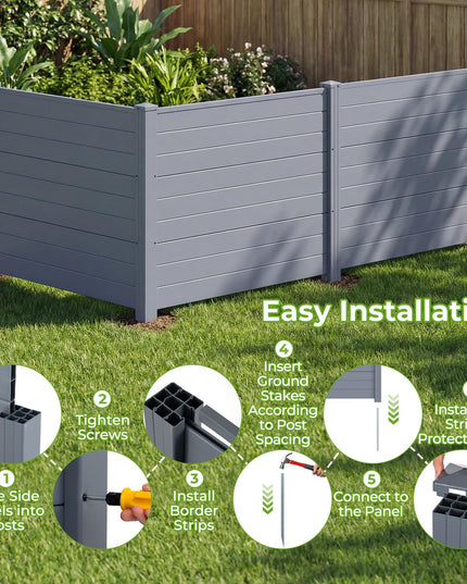 Giantex 48''W x 36''H 3/6 Panels Air Conditioner Fence