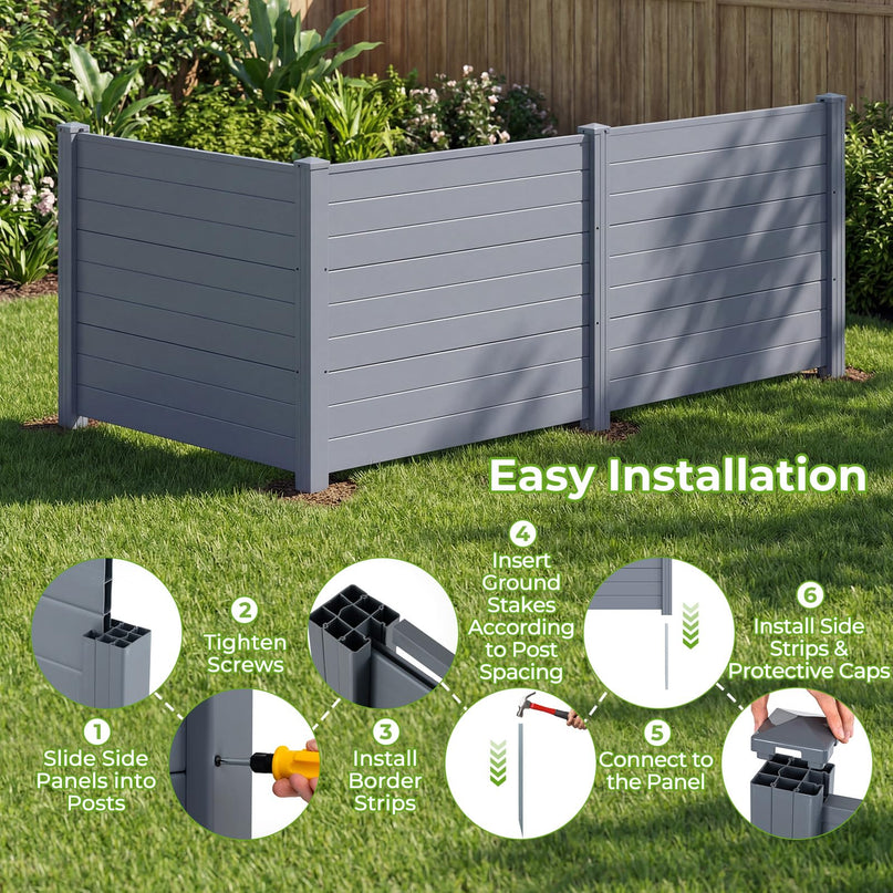 Clôture de climatiseur Giantex 48 po L x 36 po H à 3/6 panneaux