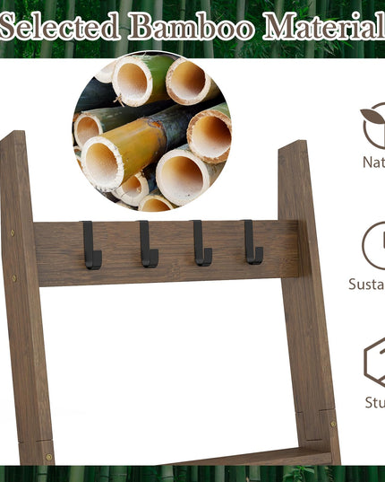 Giantex Bamboo Blanket Ladder