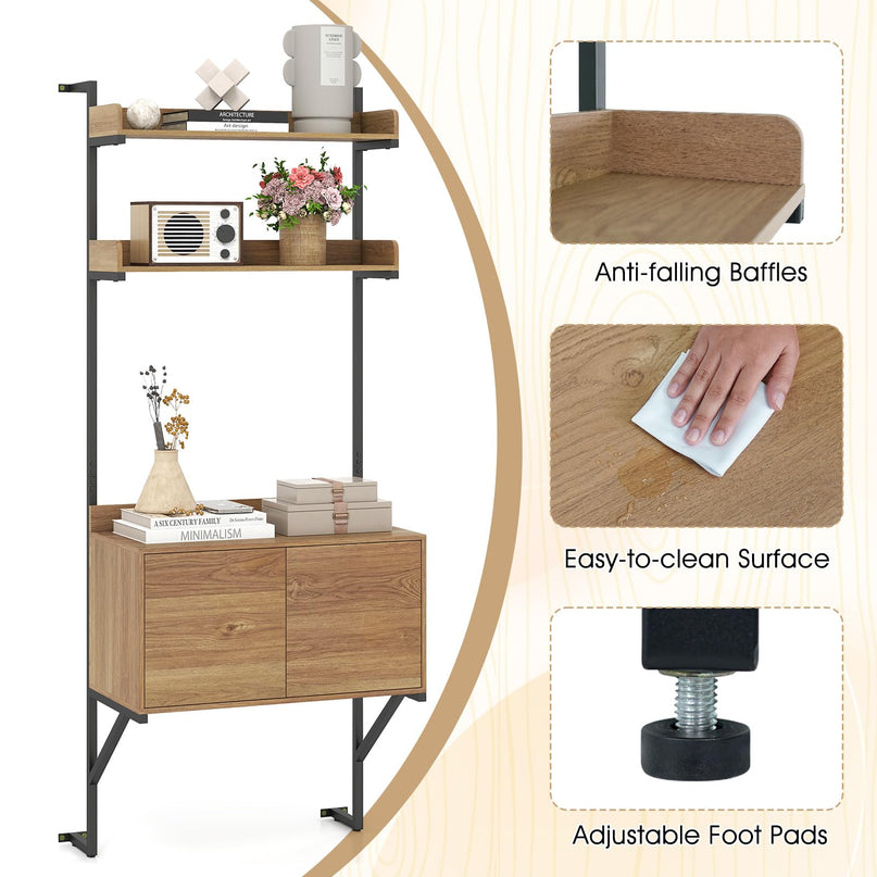 Giantex 71.5" Tall Bookshelf with Storage Cabinet(1/2)