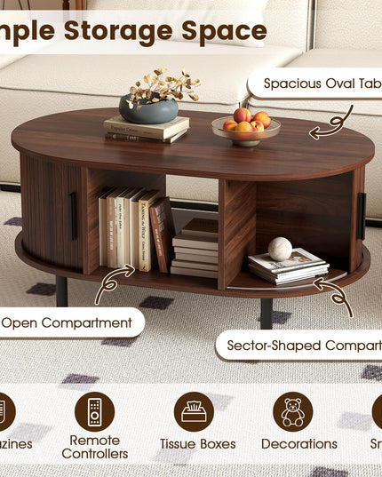 Giantex Oval Coffee Table