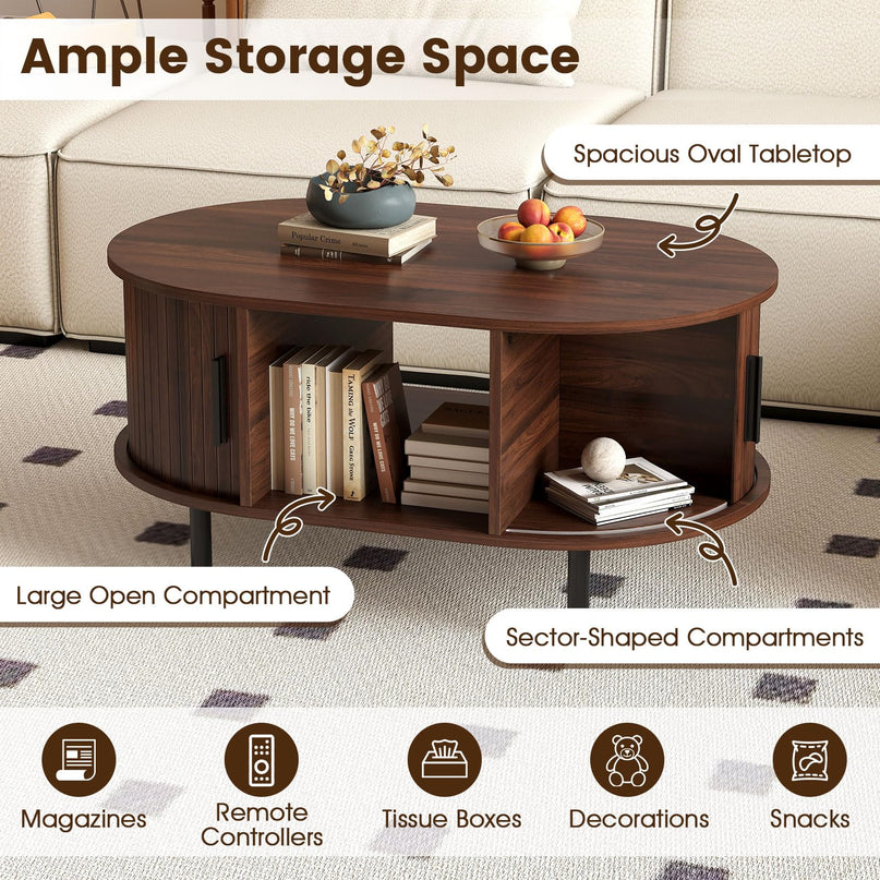 Giantex Oval Coffee Table