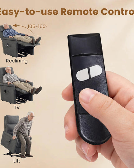 Giantex Power Lift Recliner Chair for Elderly | Electric Recliner Sofa w/Remote Control & Side Storage Pocket