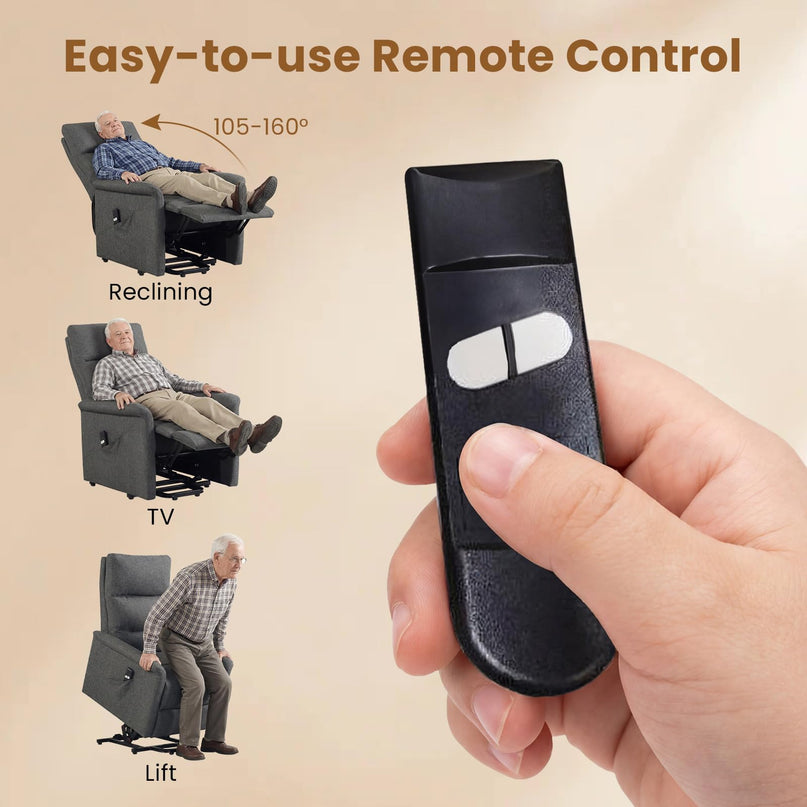 Giantex Power Lift Recliner Chair for Elderly | Electric Recliner Sofa w/Remote Control & Side Storage Pocket