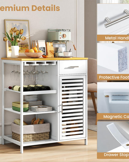 Giantex Kitchen Island with Storage Cabinet for Dining Living Room