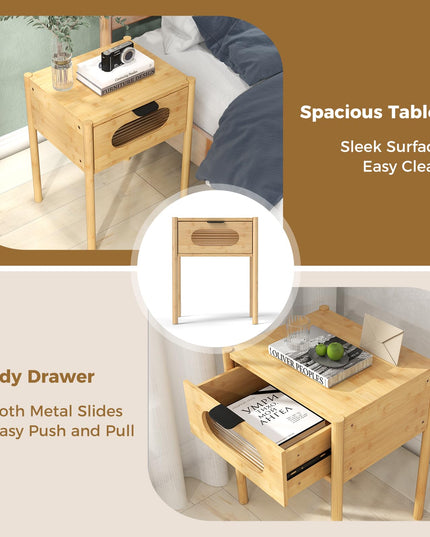 Giantex Bamboo Nightstand
