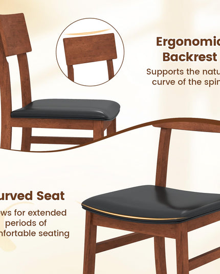 Giantex Wooden Dining Chairs Set of 2/4 for Dining Room