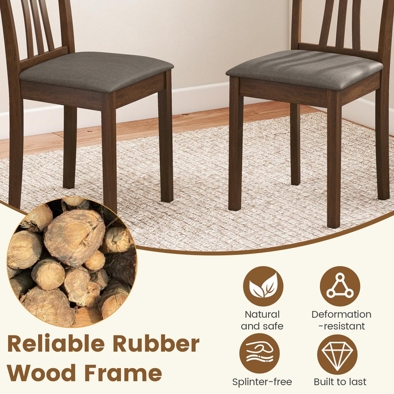 Giantex Wooden Dining Chairs Set for Living Room