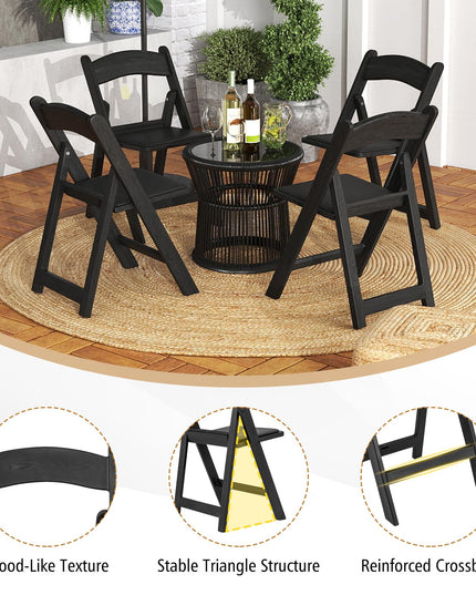 Chaises d'événement portables en résine Giantex avec siège rembourré