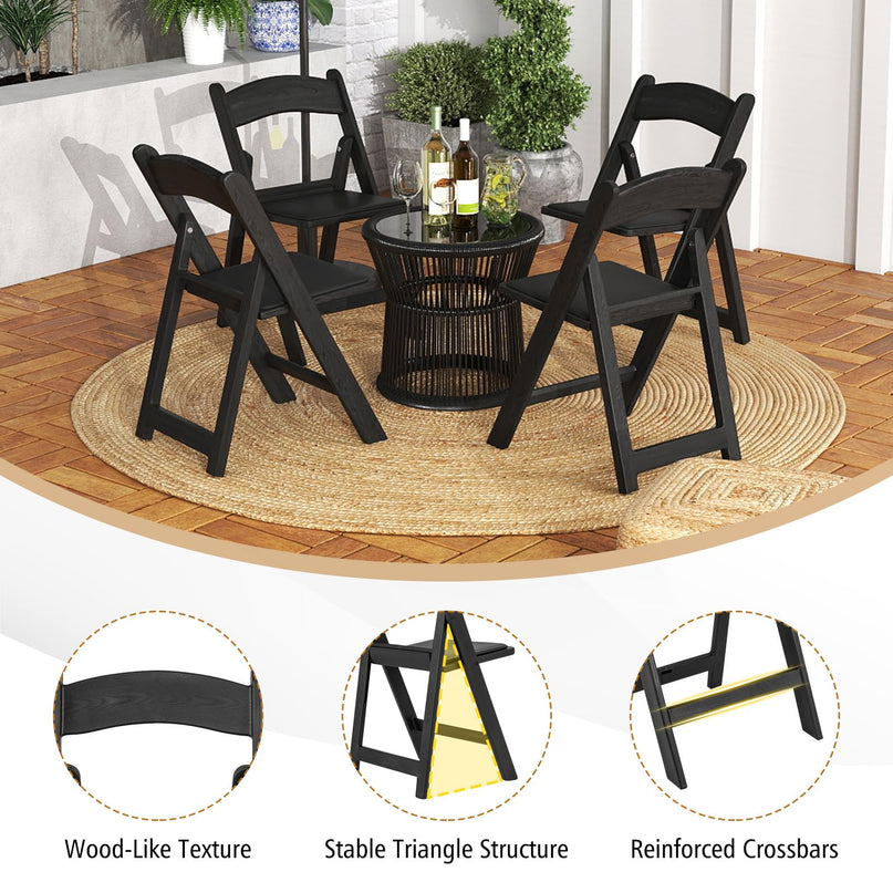 Giantex Portable Resin Event Chairs with Padded Seat