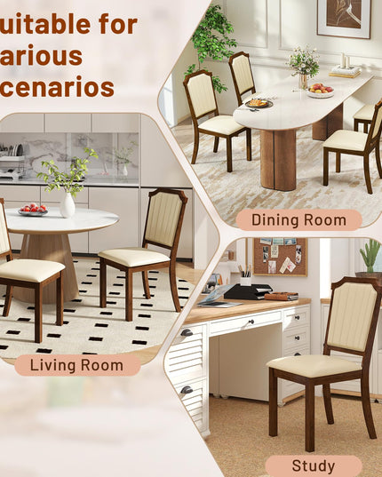Giantex Upholstered Dining Chairs Set for Living Dining Room