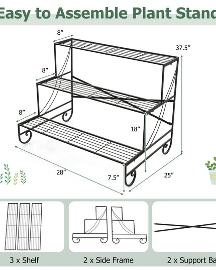 Giantex 3 Tier Metal Plant Stand