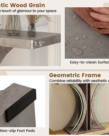 Console rectangulaire Giantex 40" avec cadre géométrique pour entrée de couloir