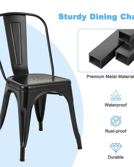 Giantex Metal Dining Chairs Set of 4
