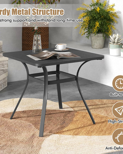 Giantex Patio Dining Table, 32”x32”x29” Outdoor Table