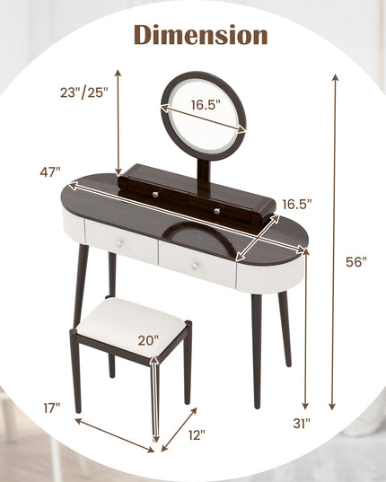 CHARMAID Makeup Vanity Desk with Lights