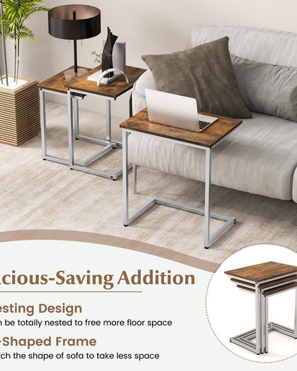 Giantex Nesting Coffee Table Set of 3