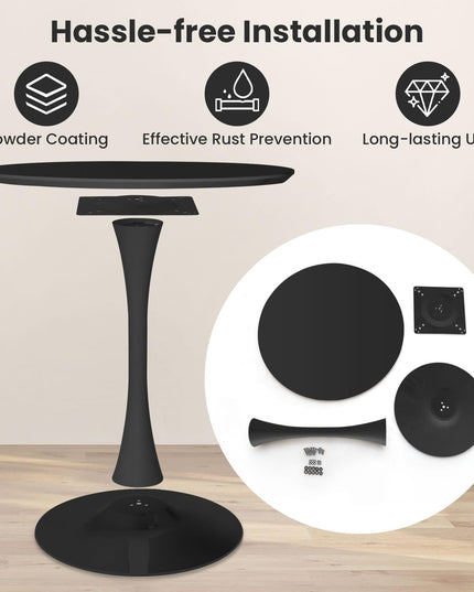 Giantex Black Round Dining Table