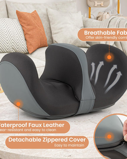 Giantex Foot Massager, Calf Massager with Heat, 3 Massage Intensity, Vibration, Detachable Middle Sponge