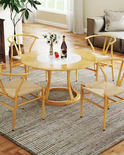 Giantex Metal Dining Chairs Set of 2/4 for Living Room