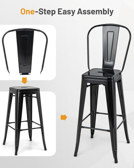 Giantex Metal Bar Stools Set of 4