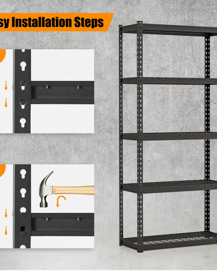 Giantex 5-Tier Storage Shelves, 35.5" x 15.5" x 72" Utility Rack Shelf