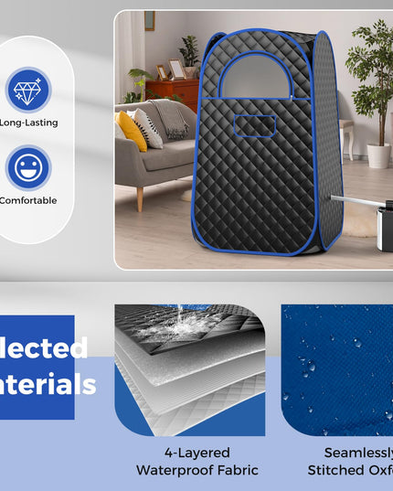 Giantex Portable Sauna, Full Body Steam Sauna w/ 3L Steam Box
