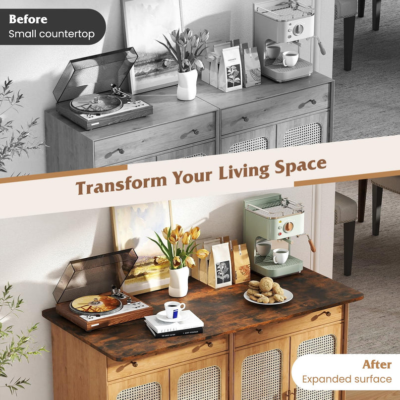 Dessus de table universel rectangulaire en bois Giantex 48 x 24 pouces