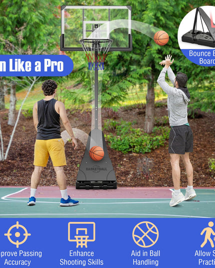 Giantex Portable Basketball Hoop Outdoor - 4.9-10 FT Height Adjustable Basketball Goal System