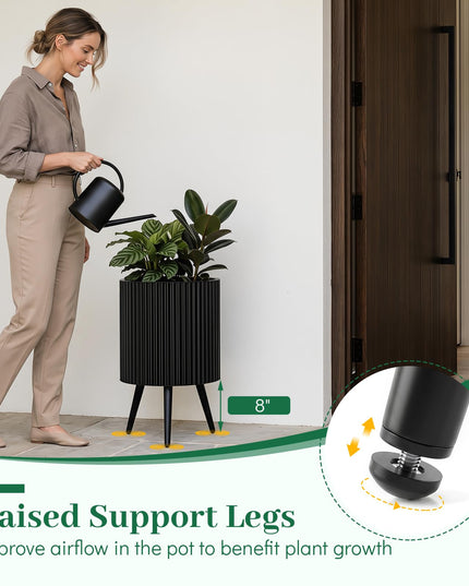 Giantex 14/16/20 Inch Plant Pot with Stand for Living Room