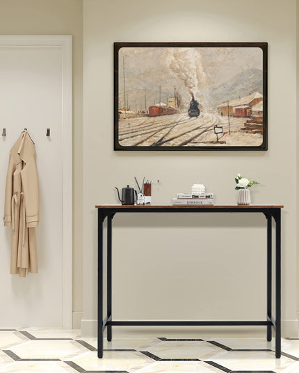 Giantex 48" Narrow Console Table - Long Bar Table, Rectangular Kitchen Dining Table