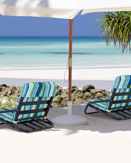 Giantex 2/4-Pack Beach Chairs for Adults, Folding Camping Chairs with Aluminum Frame, Quick-Drying Cotton Cushion