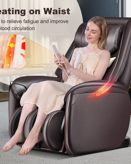 Giantex Full Body Massage Chair - Zero Gravity SL Track Electric Recliner with Reversible Footrest