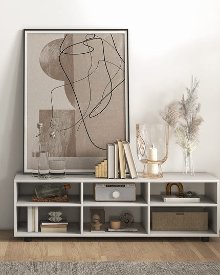 Giantex TV Stand with Cube Storage - TV Console Cabinet w/ 6 Open Compartments