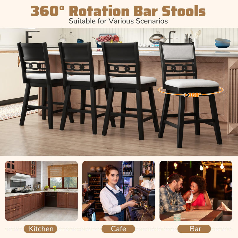 Giantex 25" Bar Stools Set for Kitchen Island